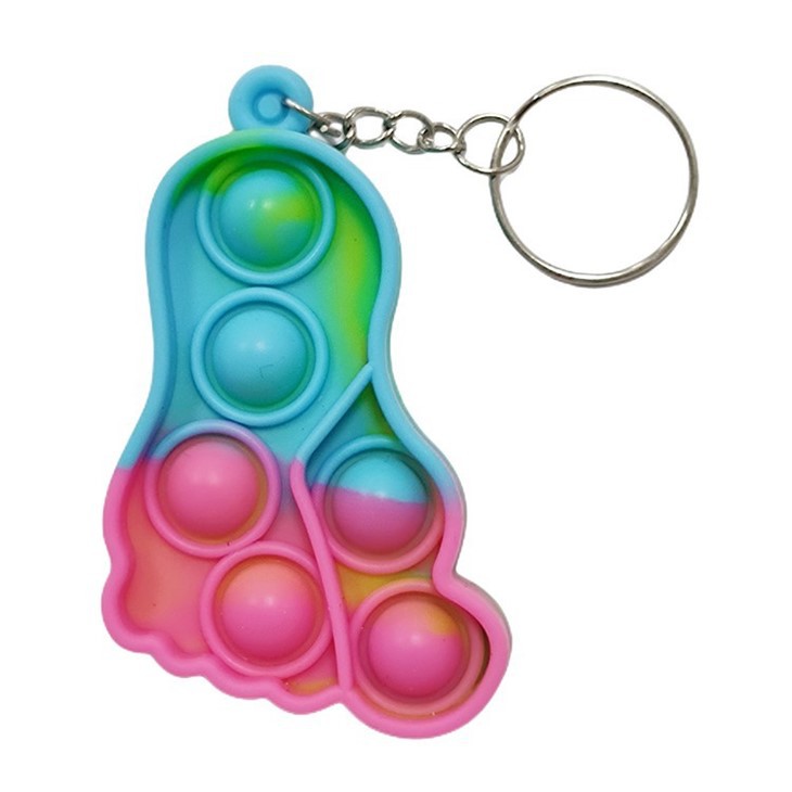Silicone Popping It Keyring Fidget Toys